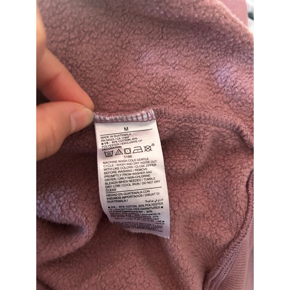 Old Navy Full Zip Spell Out Hoodie Sweatshirt Abalone Pink, Size Medium - Picture 3 of 7